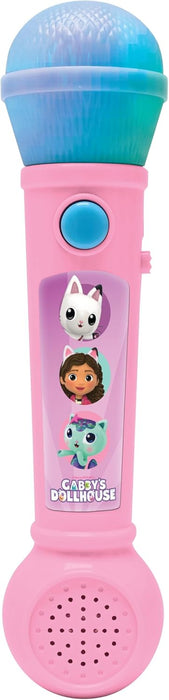 LEXIBOOK, Gabby's Dollhouse, Lighting Microphone for children, musical toy, built-in speaker, light effects, demo melodies included, Pink/blue, MIC80GDH
