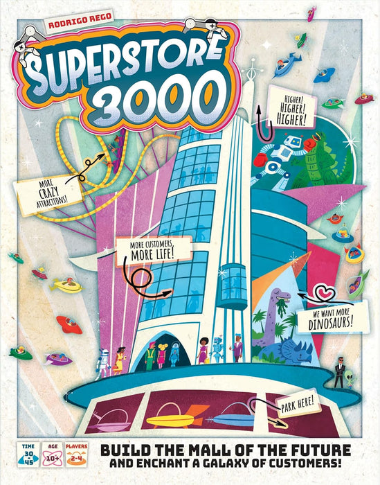 SPACE Cowboys | Superstore 3000 | Board Game | Ages 10+ | 2-4 Players | 30-45 Minutes Playing Time