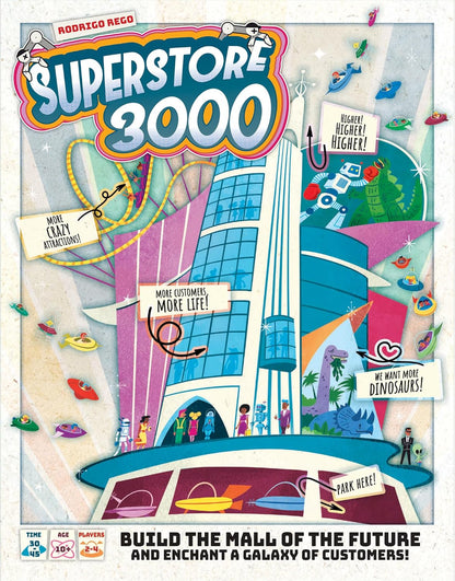 SPACE Cowboys | Superstore 3000 | Board Game | Ages 10+ | 2-4 Players | 30-45 Minutes Playing Time