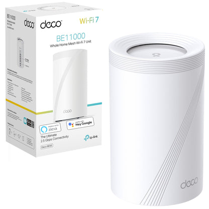 TP-Link Deco BE9300 Whole Home Tri-Band Mesh WiFi 7, Speeds up to 9214 Mbps, AI-Driven, Connect Over 200 Devices, Ideal for Gaming&4K, Easy Setup,2.5G Connectivity Wired and Wireless,Deco BE65(1-pack)