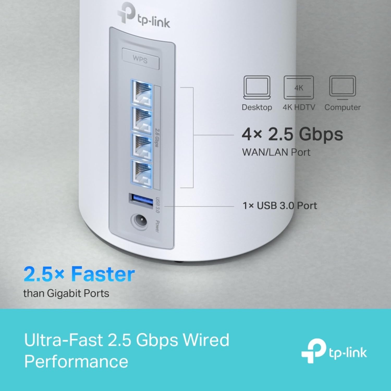 TP-Link Deco BE9300 Whole Home Tri-Band Mesh WiFi 7, Speeds up to 9214 Mbps, AI-Driven, Connect Over 200 Devices, Ideal for Gaming&4K, Easy Setup,2.5G Connectivity Wired and Wireless,Deco BE65(1-pack)