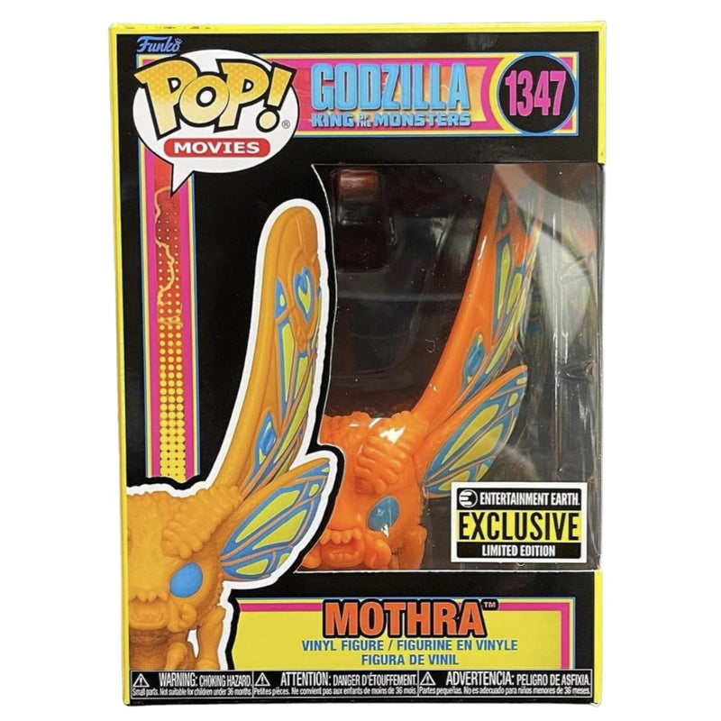 Funko! Godzilla Mothra Black Light Pop! Vinyl Figure - Entertainment Earth Exclusive, Black,blue,orange(FUN68723