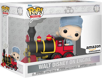 Funko Pop! Trains: Disney 100 - Walt Disney on Engine - Amazon Exclusive - Collectable Vinyl Figure - Gift Idea - Official Merchandise - Toys for Kids & Adults - Movies Fans