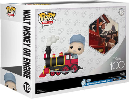 Funko Pop! Trains: Disney 100 - Walt Disney on Engine - Amazon Exclusive - Collectable Vinyl Figure - Gift Idea - Official Merchandise - Toys for Kids & Adults - Movies Fans