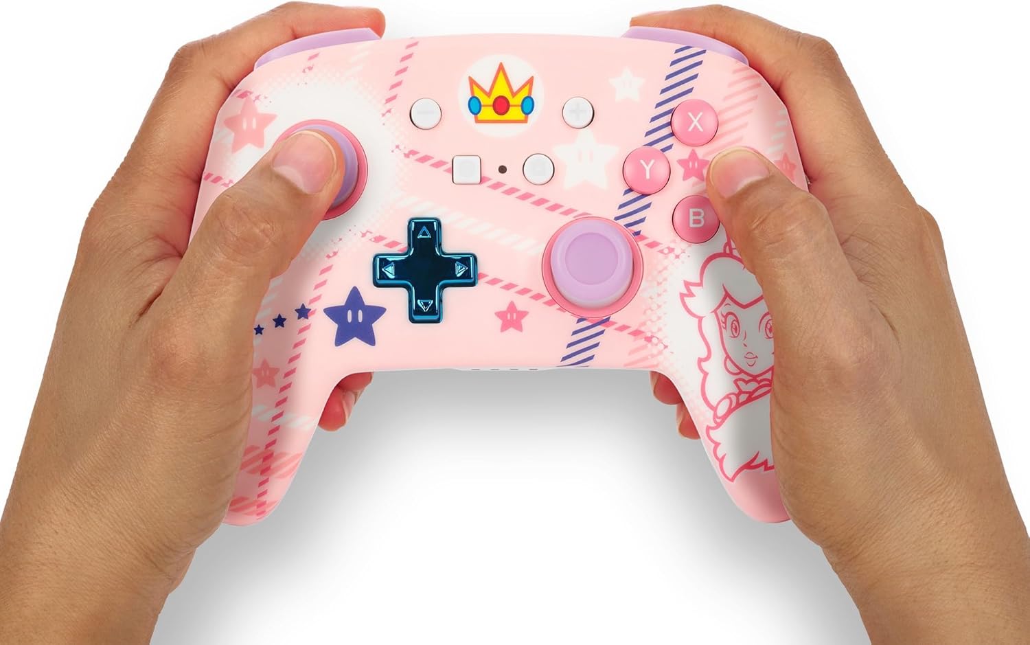 PowerA geavanceerde draadloze controller voor Nintendo Switch - Princess Peach ruit