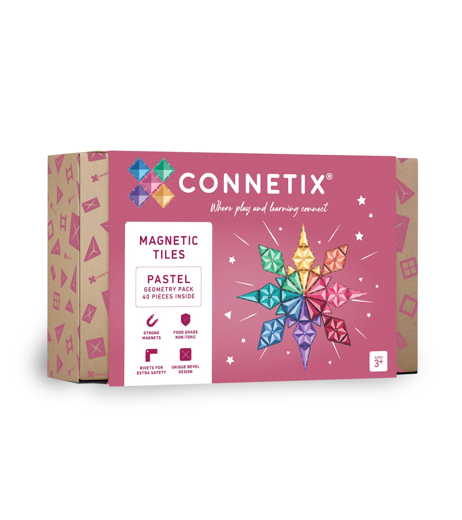 CONNETIX Pastel Geometry Pack, 40 Stuks