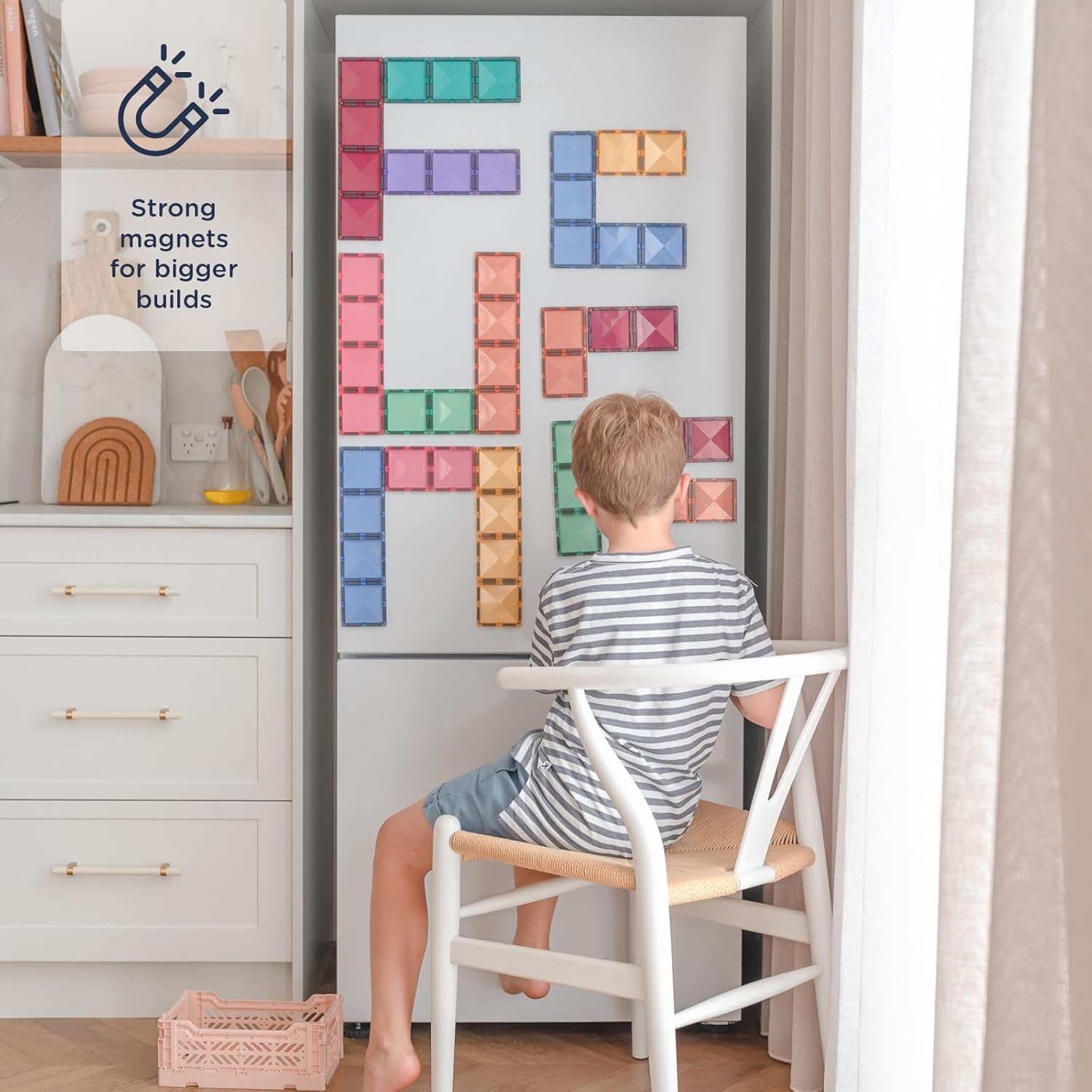 Connetix Pastel Rechthoek Pakket, 24 Stuks
