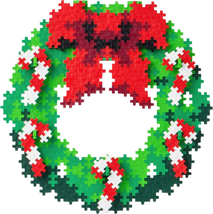 Plus-Plus 3957 Geniaal bouwspeelgoed, puzzel kerstkrans, bouwstenenset, creatieve bouwstenen voor kinderen, 500 delen