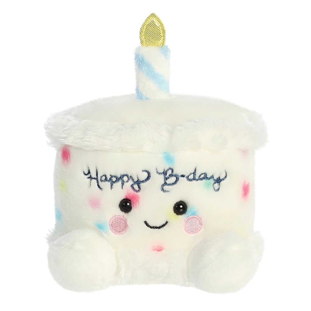 Aurora, 33902, Palm Pals Happy Birthday Cake 5In, Soft Toy, White