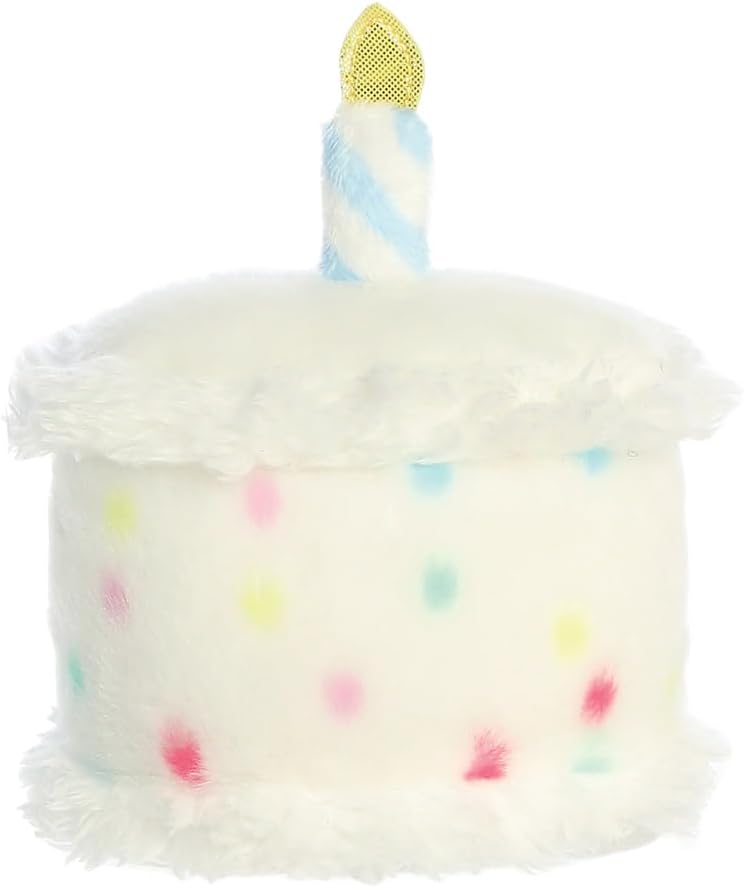 Aurora, 33902, Palm Pals Happy Birthday Cake 5In, Soft Toy, White