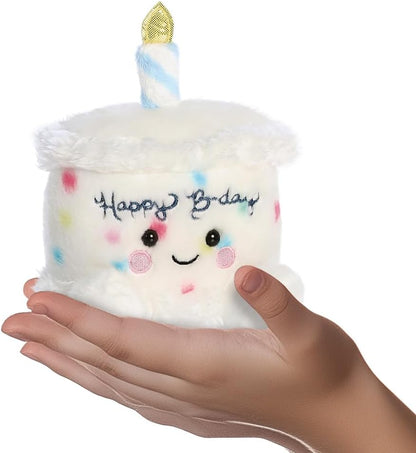 Aurora, 33902, Palm Pals Happy Birthday Cake 5In, Soft Toy, White