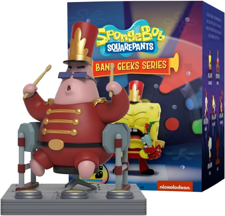 Mighty Jaxx SpongeBob SquarePants Band Geek-serie, blind box-speelgoedfiguurtjes om te verzamelen, één pakket, bevat één willekeurig figuur