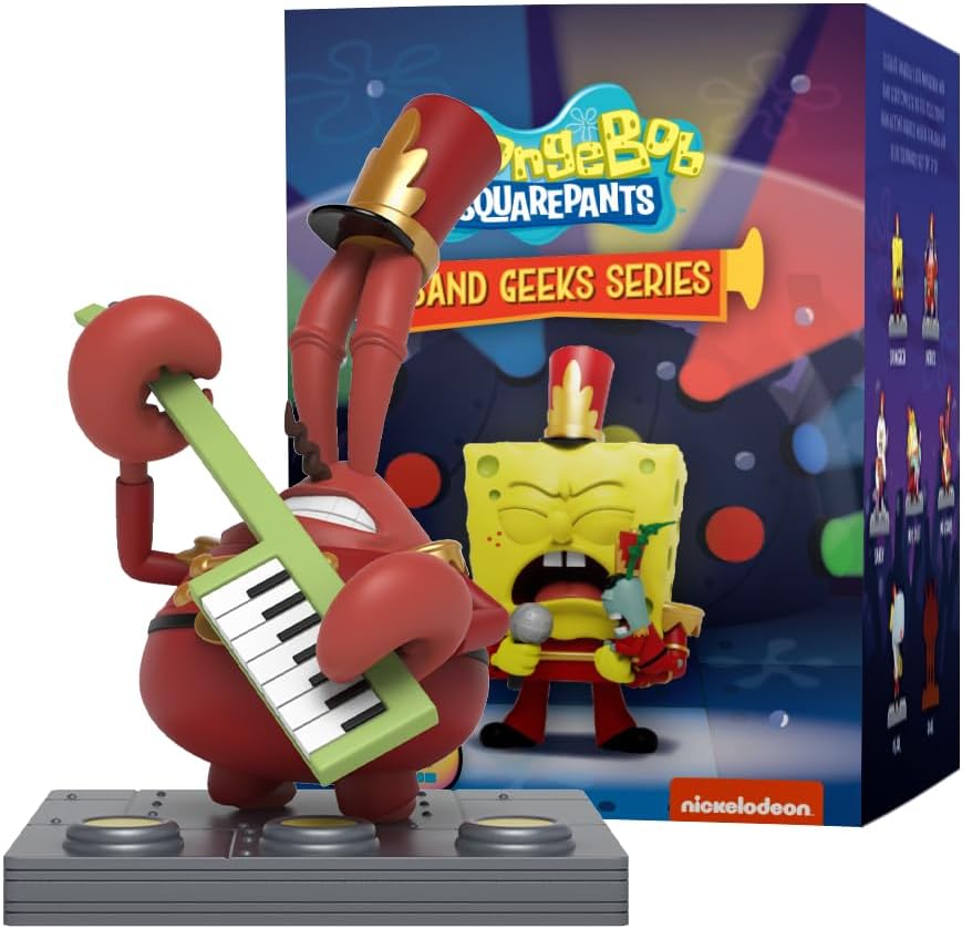 Mighty Jaxx SpongeBob SquarePants Band Geek-serie, blind box-speelgoedfiguurtjes om te verzamelen, één pakket, bevat één willekeurig figuur