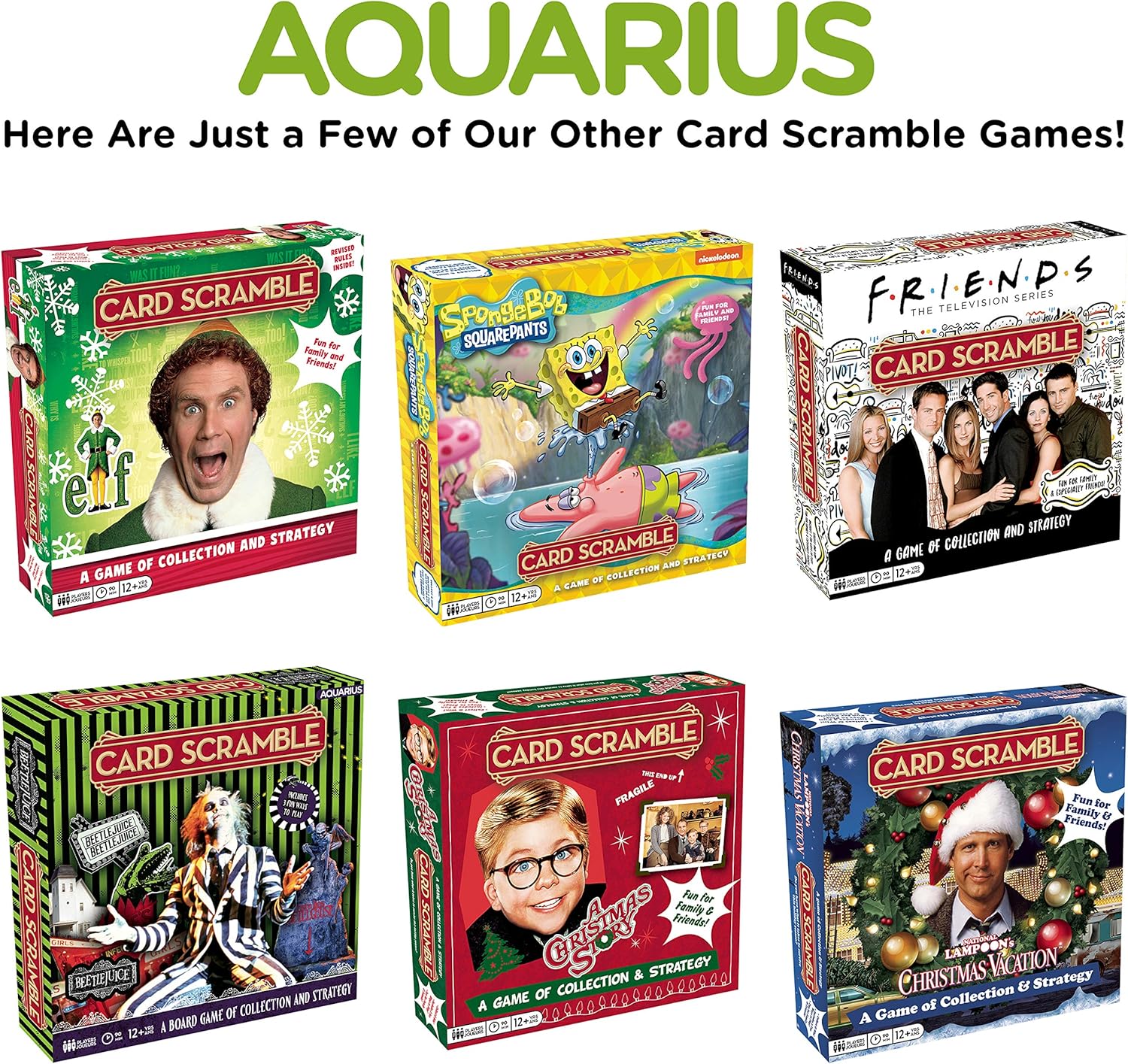 Beetlejuice Card Scramble Board Game