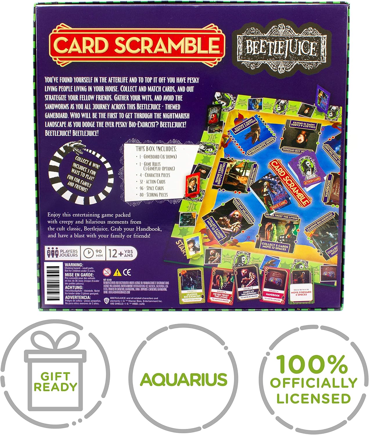 Beetlejuice Card Scramble Board Game