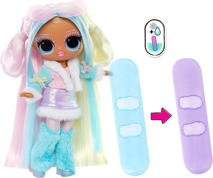 L.O.L. Surprise! Tweens Winter Snow Fashion Doll - Candilicious with Colour-Changing Snowboard and 10+ Frosty Parts and Accessories, Gift for Children from 4 Years