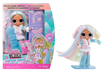 L.O.L. Surprise! Tweens Winter Snow Fashion Doll - Candilicious with Colour-Changing Snowboard and 10+ Frosty Parts and Accessories, Gift for Children from 4 Years
