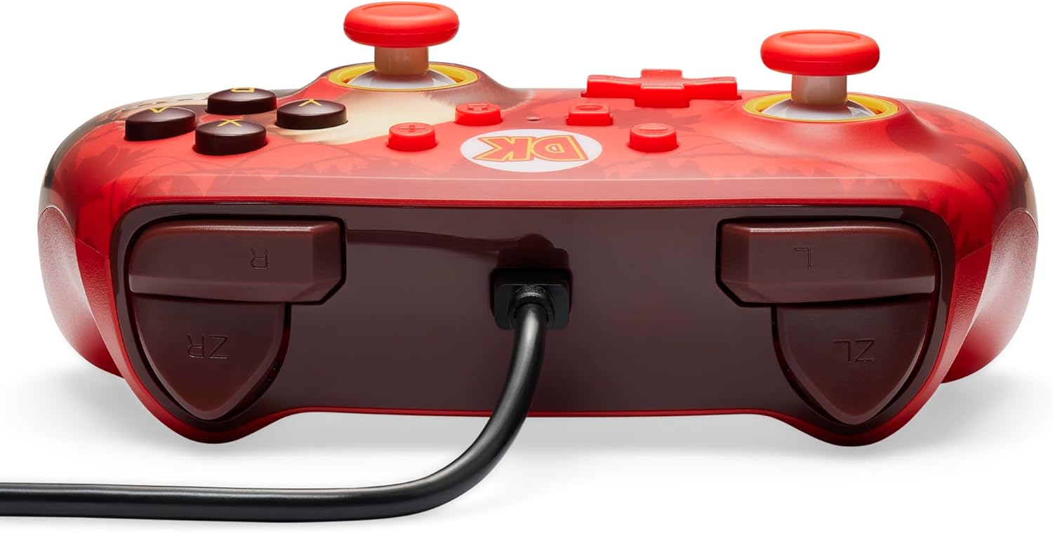 PowerA Enhanced Wired Controller for Nintendo Switch and Oled Model, Advance Gaming Buttons, 3.5mm Stereo Jack and Anti-Friction Rings, Official: Donkey Kong Flex