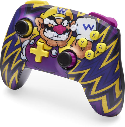 PowerA Enhanced Wireless Controller for Nintendo Switch, Switch Lite & OLED Model, Rechargeable Bluetooth Gamepad with up to 30 Hours of Play Time, Official: Mario, Wario