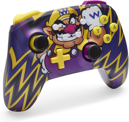 PowerA Enhanced Wireless Controller for Nintendo Switch, Switch Lite & OLED Model, Rechargeable Bluetooth Gamepad with up to 30 Hours of Play Time, Official: Mario, Wario