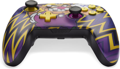 PowerA Enhanced Wireless Controller for Nintendo Switch, Switch Lite & OLED Model, Rechargeable Bluetooth Gamepad with up to 30 Hours of Play Time, Official: Mario, Wario