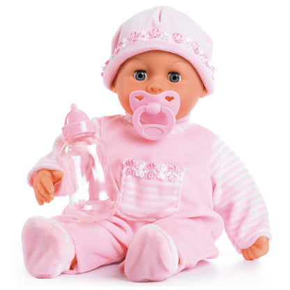 Bayer Design 93824CK Baby Doll Interactive, function, talking, with sounds, soft body, 38cm