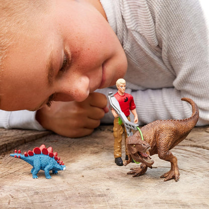 schleich 41465 Tyrannosaurus Rex Angriff, für Kinder ab 5-12 Jahren, DINOSAURS - Spielset