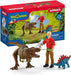 schleich 41465 Tyrannosaurus Rex Angriff, für Kinder ab 5-12 Jahren, DINOSAURS - Spielset