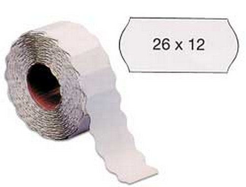 Pricing Gun MARKIN Roll 1500 Labels 26 x 12 White Wave RIMOVIBIL