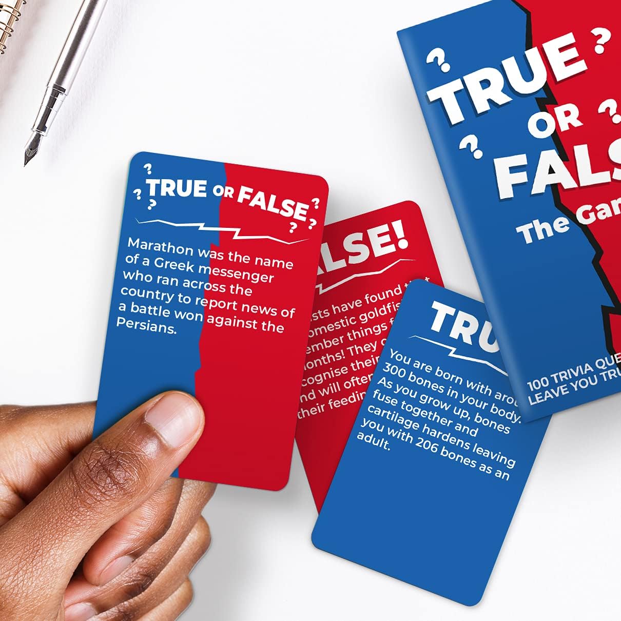 Gift Republic True Or False Trivia 100 Questions Card Game, Multicoloured, GR490115