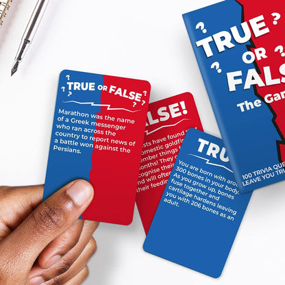 Gift Republic True Or False Trivia 100 Questions Card Game, Multicoloured, GR490115