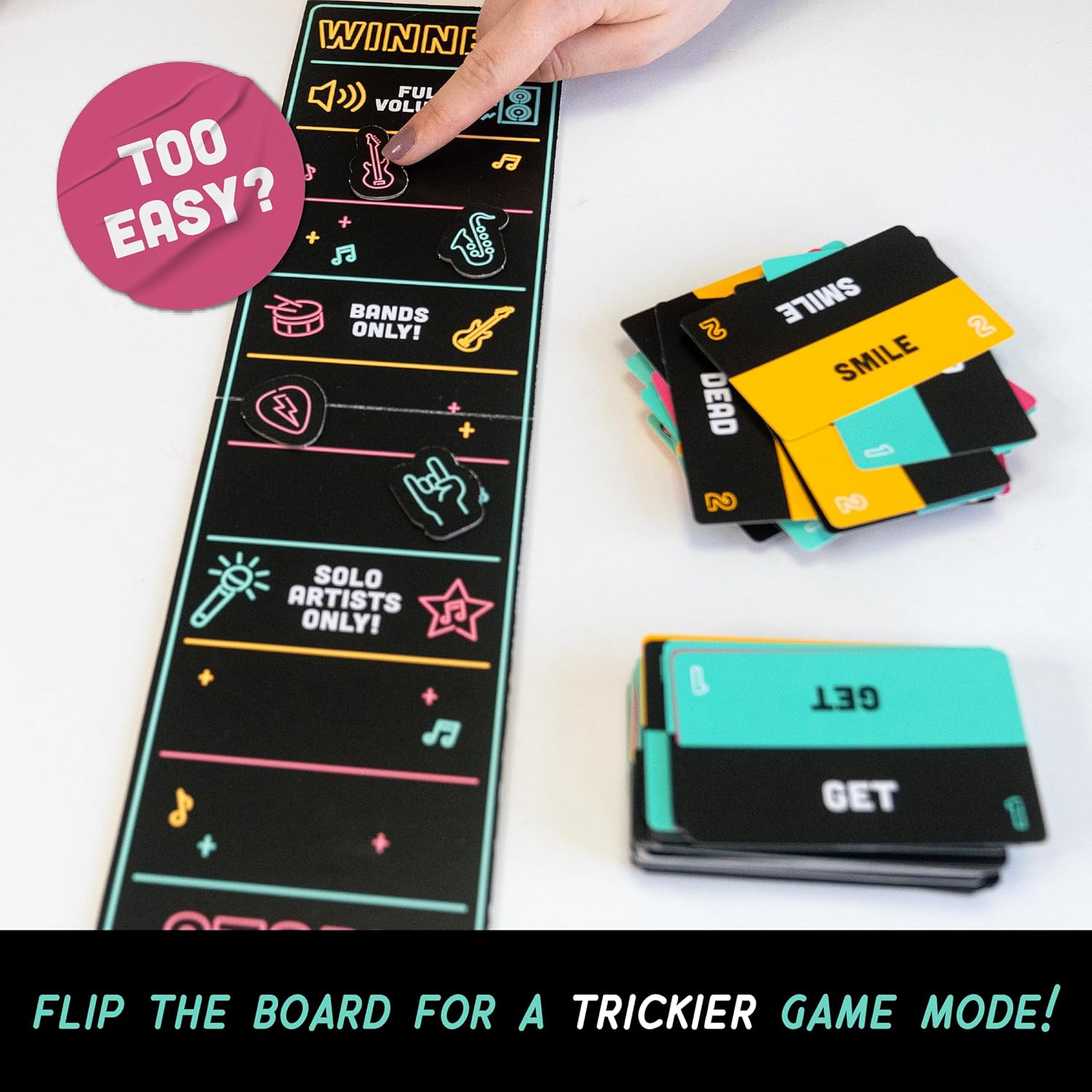 Lucky Egg Grab The Mic - The Family Karaoke Game 8+ Year Olds, 2-10 Players - Board Game For Bad Singers - 250 Lyric Cards for Fun Hilarious Games Night, Birthday Party, Kids Gift