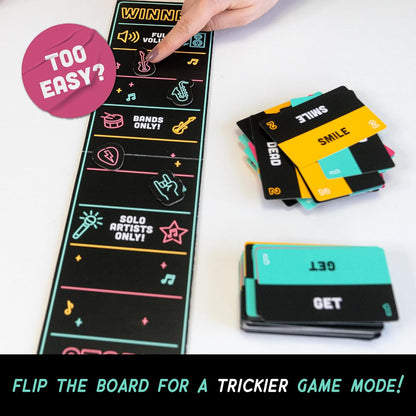 Lucky Egg Grab The Mic - The Family Karaoke Game 8+ Year Olds, 2-10 Players - Board Game For Bad Singers - 250 Lyric Cards for Fun Hilarious Games Night, Birthday Party, Kids Gift