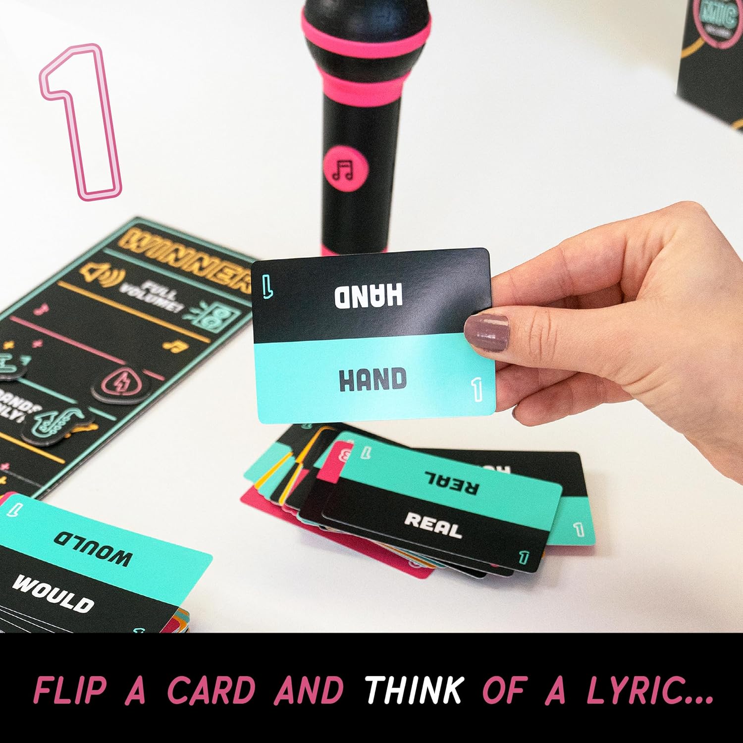 Lucky Egg Grab The Mic - The Family Karaoke Game 8+ Year Olds, 2-10 Players - Board Game For Bad Singers - 250 Lyric Cards for Fun Hilarious Games Night, Birthday Party, Kids Gift