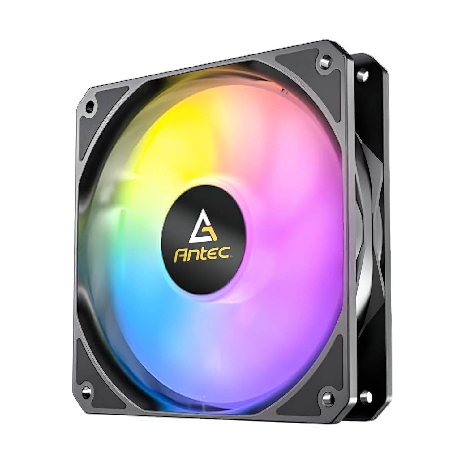 Antec P12 PWM ARGB, RGB indirizzabile, controllo PWM, ventole case 120 mm x 25 mm, alte prestazioni, forte flusso d'aria, 60,63 CFM, 4 pin PWM e connettore ARGB a 3 pin, cuscinetti antivibrazione