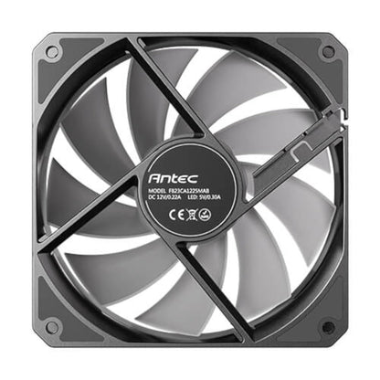 Antec P12 PWM ARGB, RGB indirizzabile, controllo PWM, ventole case 120 mm x 25 mm, alte prestazioni, forte flusso d'aria, 60,63 CFM, 4 pin PWM e connettore ARGB a 3 pin, cuscinetti antivibrazione