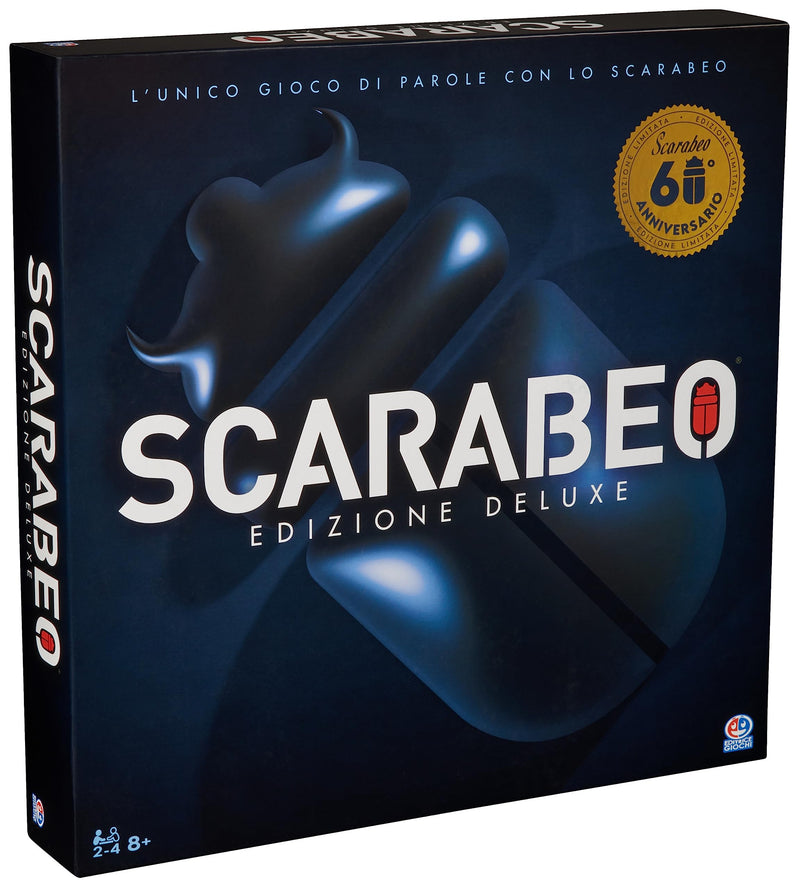 Scarabeo 60th Anniversary Premium Edition by Editrice Giochi Rotating Scrabble Board Game | Word Games | Board Games for Adults & Kids Ages 8 and up