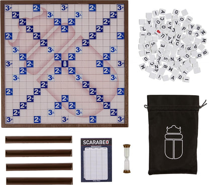 Scarabeo 60th Anniversary Premium Edition by Editrice Giochi Rotating Scrabble Board Game | Word Games | Board Games for Adults & Kids Ages 8 and up