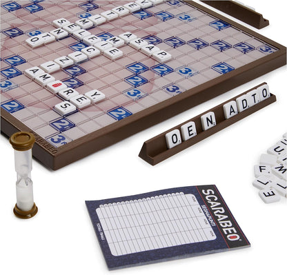 Scarabeo 60th Anniversary Premium Edition by Editrice Giochi Rotating Scrabble Board Game | Word Games | Board Games for Adults & Kids Ages 8 and up