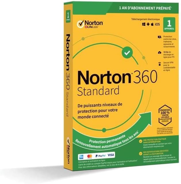 Norton 360 Standard 10Gb Fr 1 User 1 Dev - [Dutch Import]