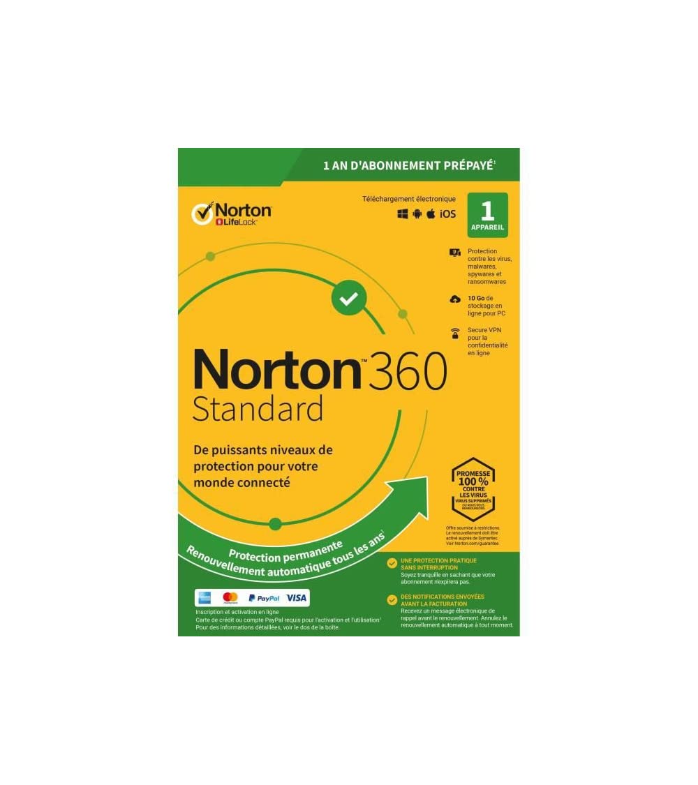 Norton 360 Standard 10Gb Fr 1 User 1 Dev - [Dutch Import]