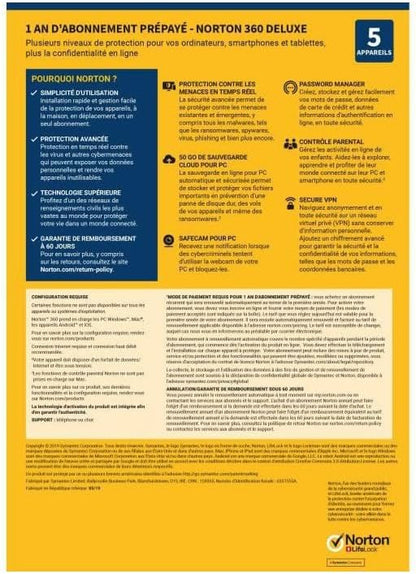 Symantec NORTON 360 DLX5 SOFTWARE (5pc