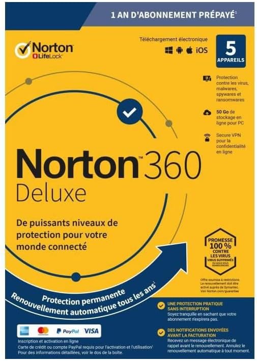 Symantec NORTON 360 DLX5 SOFTWARE (5pc