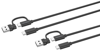 `Speedlink - Stream Play & Charge Usb-C/A To Usb-C Cable Set, Black`