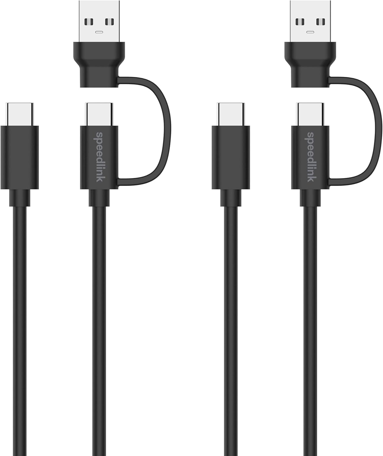 `Speedlink - Stream Play & Charge Usb-C/A To Usb-C Cable Set, Black`
