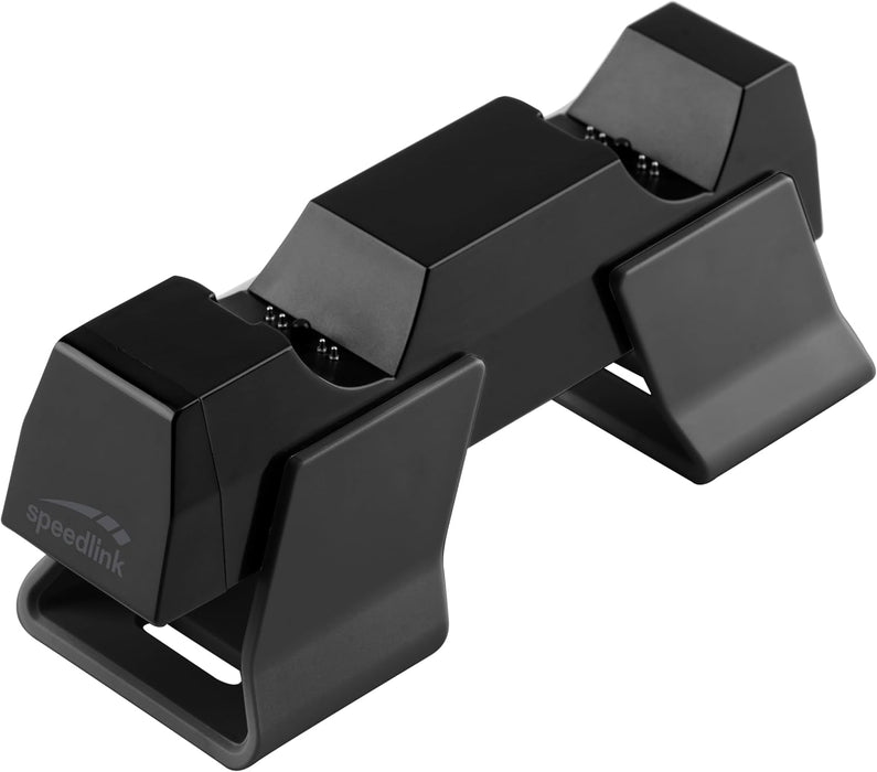 Speedlink TWINDOCK USB-oplader - PS5 oplaadstation voor controllers, maximaal twee originele PS5 controllers Oplader tegelijk, snellaadfunctie, compatibel met DualSense en DualSense Edge, zwart
