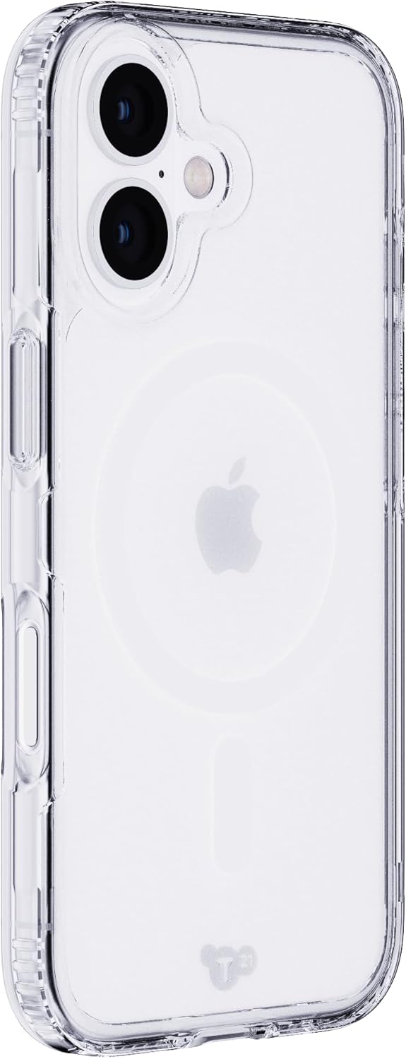 Tech21 EvoClear for iPhone 16 Compatible with MagSafe - Impact Protection Case - in Clear