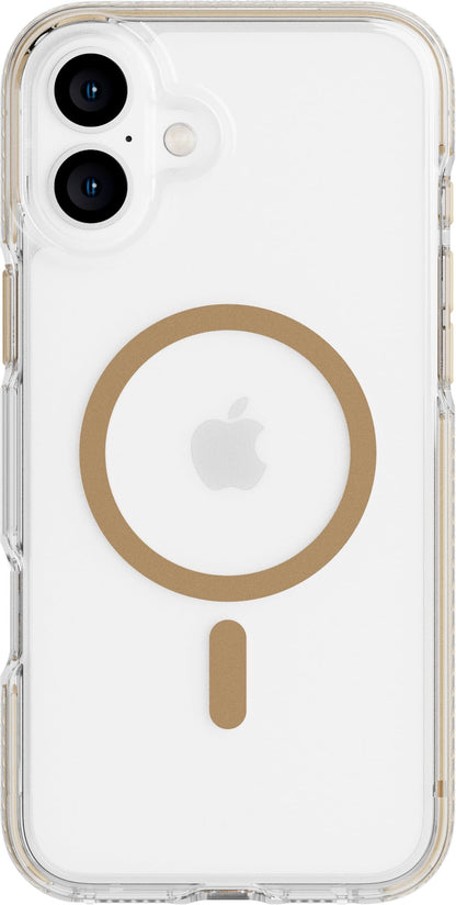 Tech21 EvoCrystal voor iPhone 16 Plus compatibel met MagSafe - Impact Protection Case 15x Militaire Standaard Getest - in Goud