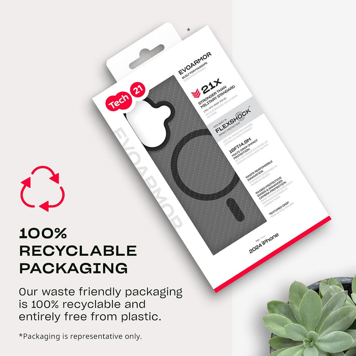 Tech21 EvoArmor voor iPhone 16 Plus Compatibel met MagSafe - Impact Protection Case 21x Militaire Standaard Getest in