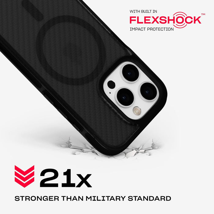 Tech21 EvoArmor voor iPhone 16 Pro Compatibel met MagSafe - Impact Protection Case 21x Militaire Standaard Getest in Zwart